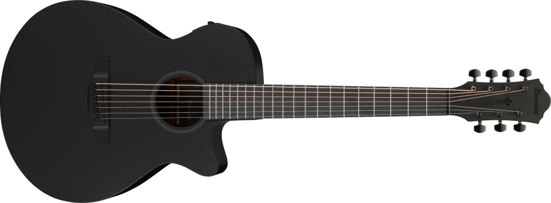 Ibanez AEG721 AEG 7 - String Acoustic/Electric Guitar, Black Out by Hoshino