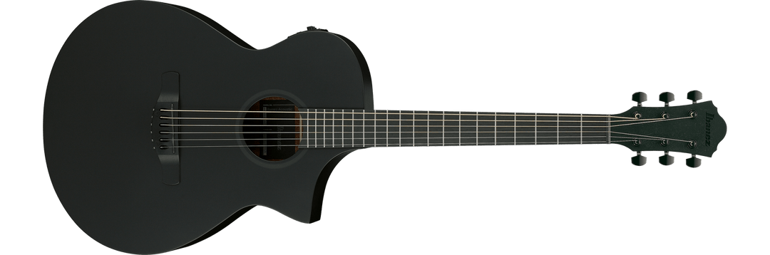 Ibanez AEWC621 Acoustic Electric Guitar, Black Out by Hoshino