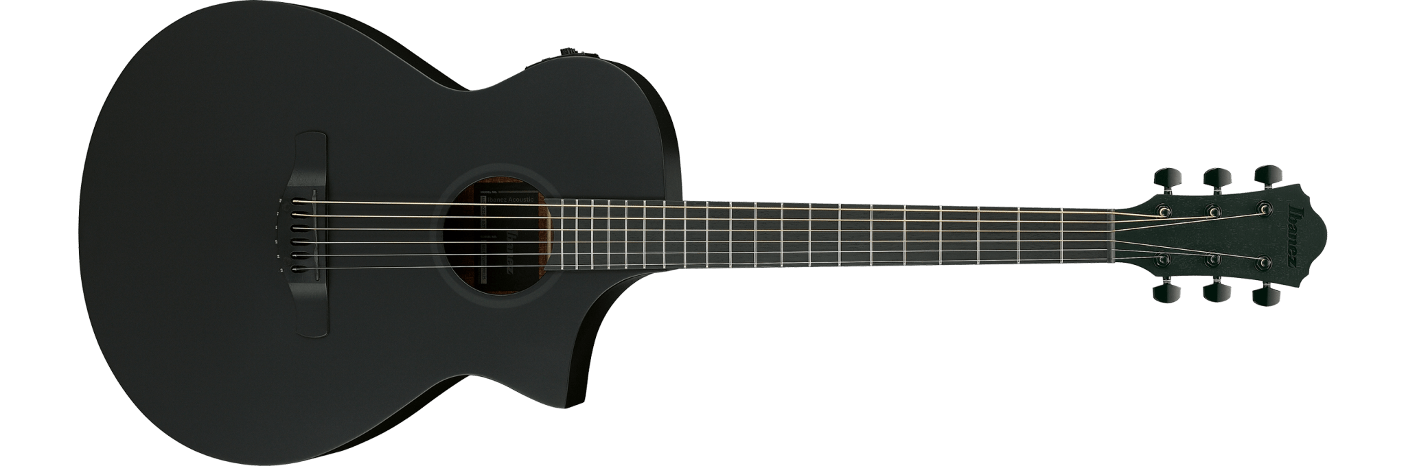 Ibanez AEWC621 Acoustic Electric Guitar, Black Out by Hoshino