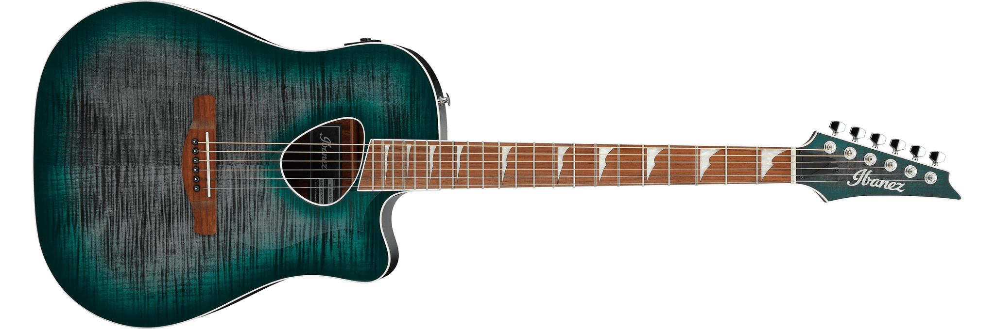 Ibanez Altstar Acoustic Electric Guitar ALT30, Emerald Doom Burst by Hoshino
