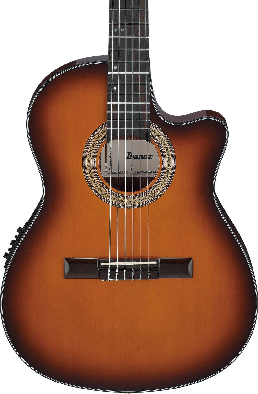 Ibanez Classical Acoustic Electric Guitar GA35TCE, Violin Sunburst by Ibanez