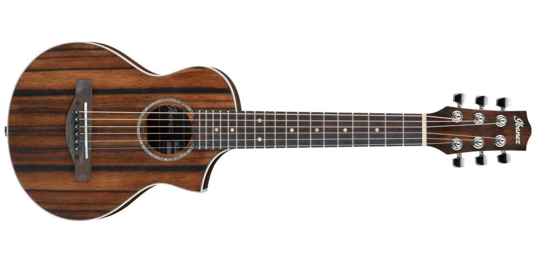 Ibanez EWP13 Steel String Piccolo Acoustic Guitar, Dark Brown Open Pore by Hoshino