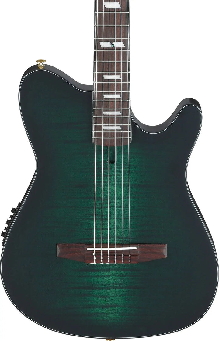 Ibanez FRH20 Nylon Acoustic/Electric Guitar - Dark Emerald Burst Low Gloss by Ibanez