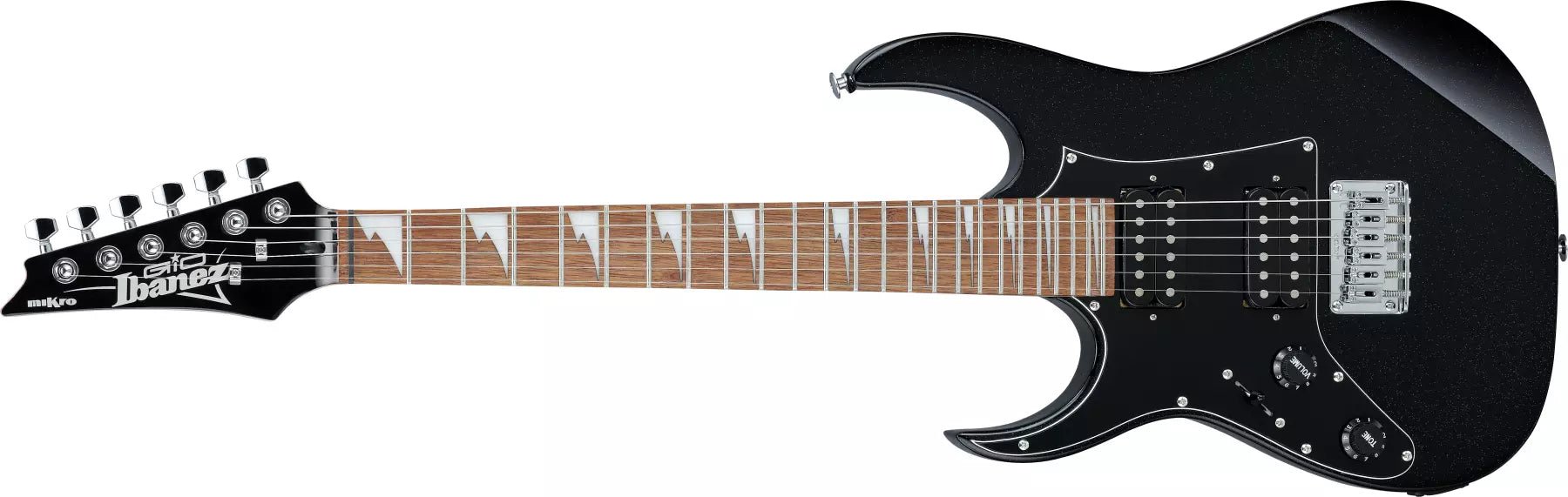 Ibanez GRG miKro RG Lefty Electric Guitar - Black Night by Hoshino