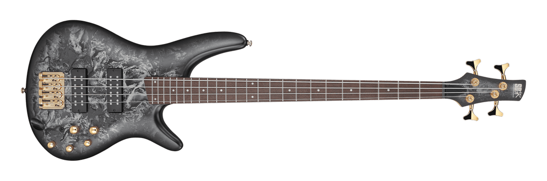 Ibanez SR300EDX Bass Guitar, Black Ice Frozen Matte by Hoshino