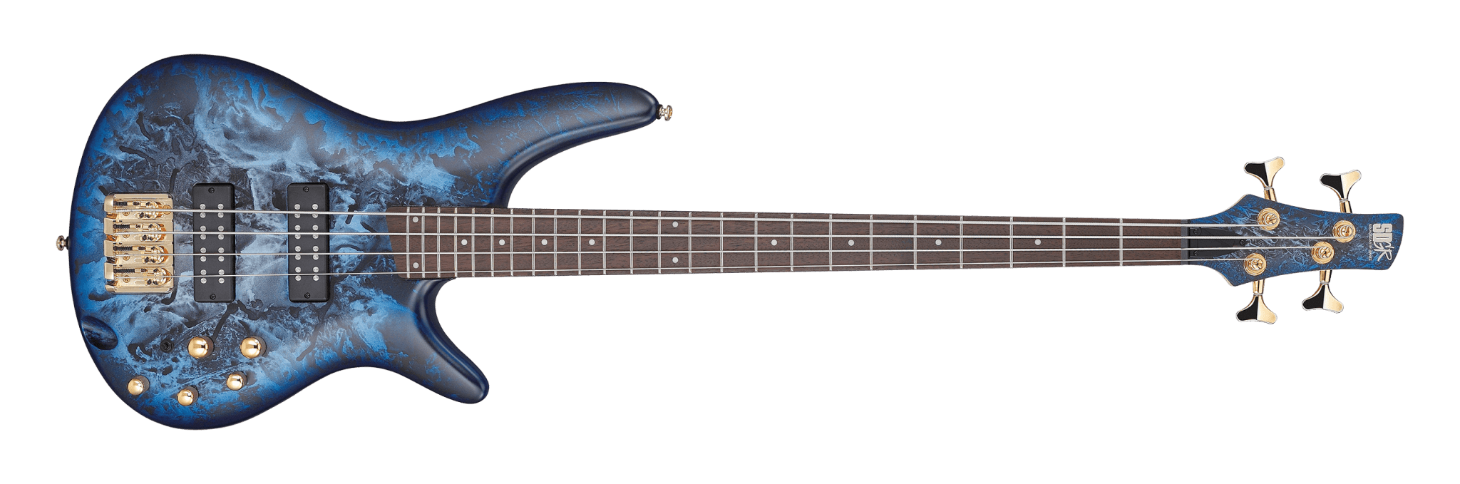 Ibanez SR300EDX Bass Guitar, Cosmic Blue Frozen Matte by Hoshino