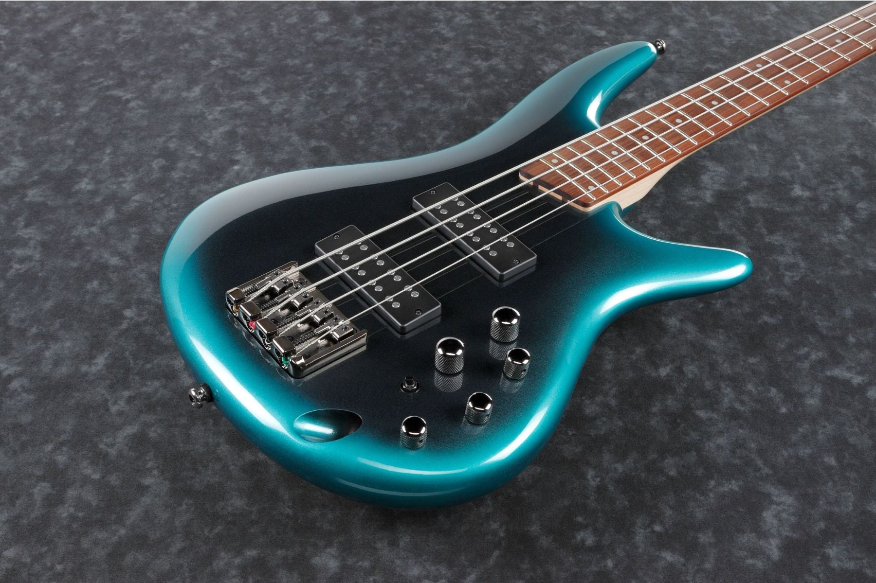 Ibanez Standard SR300E 4 - String Bass Guitar, Cerulean Aura Burst by Hoshino