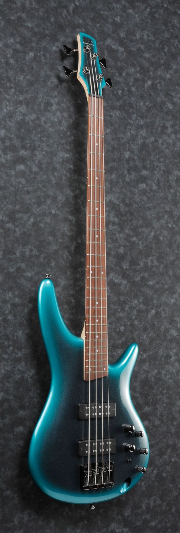 Ibanez Standard SR300E 4 - String Bass Guitar, Cerulean Aura Burst by Hoshino