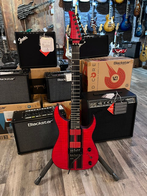 Used Schecter Banshee GT FR 6-String Electric Guitar, Trans Red