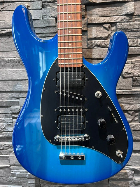 Used Ernie Ball Music Man Steve Morse Signature Electric Guitar - Morse Blue Burst w/ case
