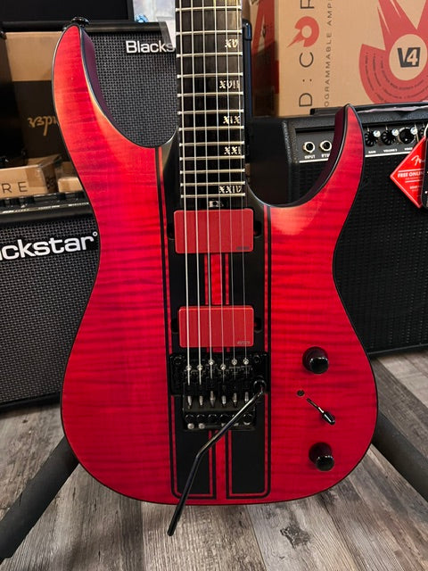 Used Schecter Banshee GT FR 6-String Electric Guitar, Trans Red