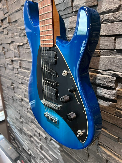 Used Ernie Ball Music Man Steve Morse Signature Electric Guitar - Morse Blue Burst w/ case
