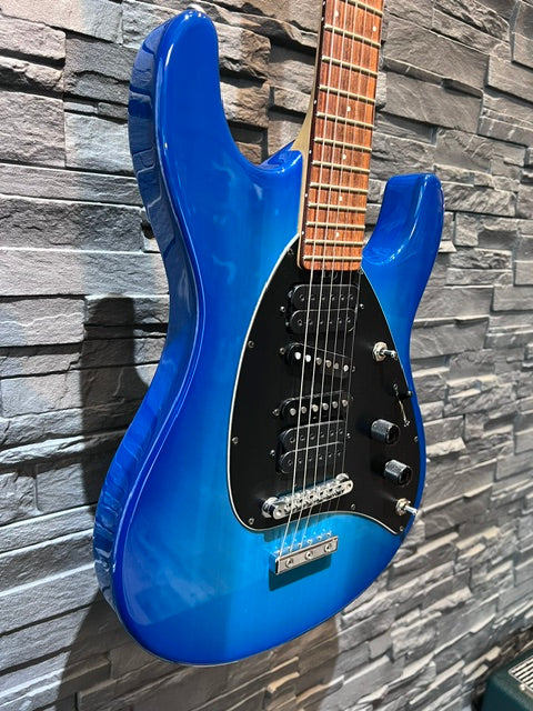 Used Ernie Ball Music Man Steve Morse Signature Electric Guitar - Morse Blue Burst w/ case