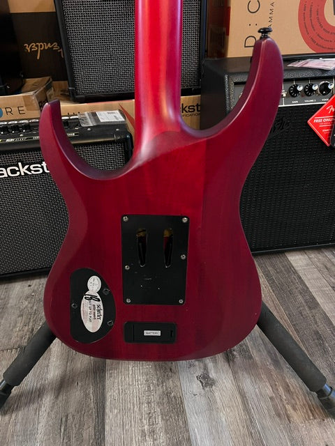 Used Schecter Banshee GT FR 6-String Electric Guitar, Trans Red