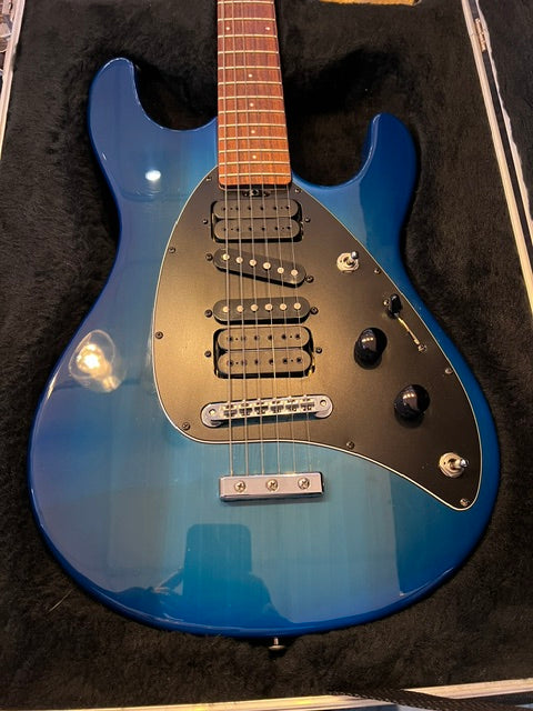 Used Ernie Ball Music Man Steve Morse Signature Electric Guitar - Morse Blue Burst w/ case