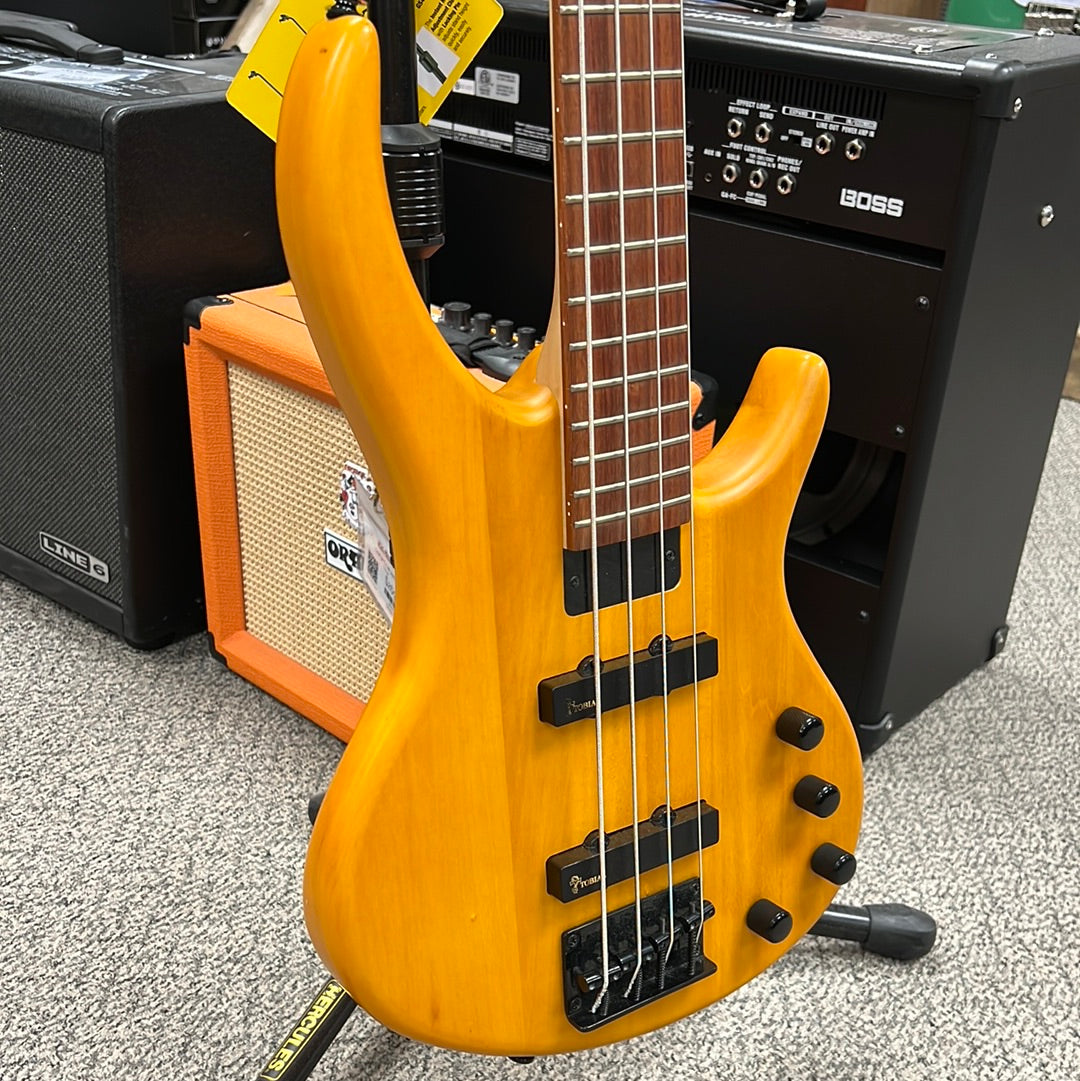 Used Epiphone Toby Deluxe IV 4-String Bass - Translucent Amber