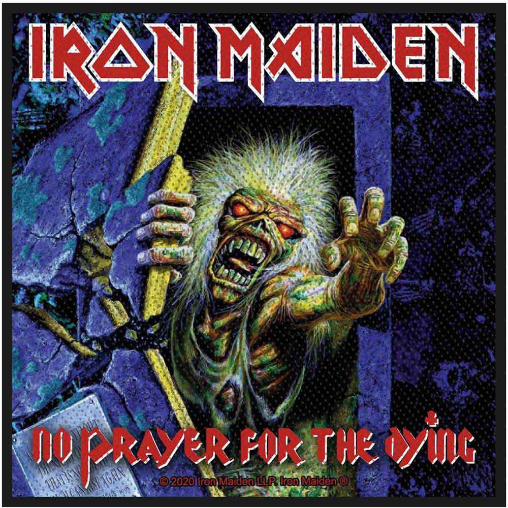 IRON MAIDEN STANDARD WOVEN PATCH NO PRAYER FOR THE DYING by Rock Off Trade