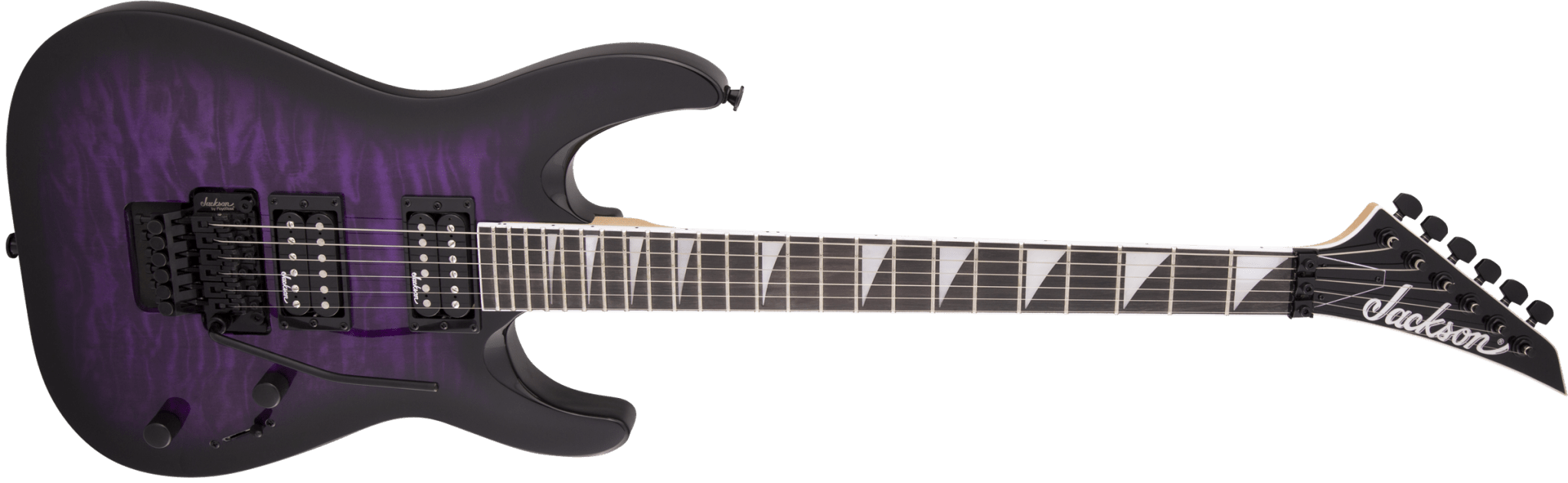 Jackson JS Series Dinky® Arch Top JS32Q DKA, Amaranth Fingerboard, Transparent Purple Burst by FMIC