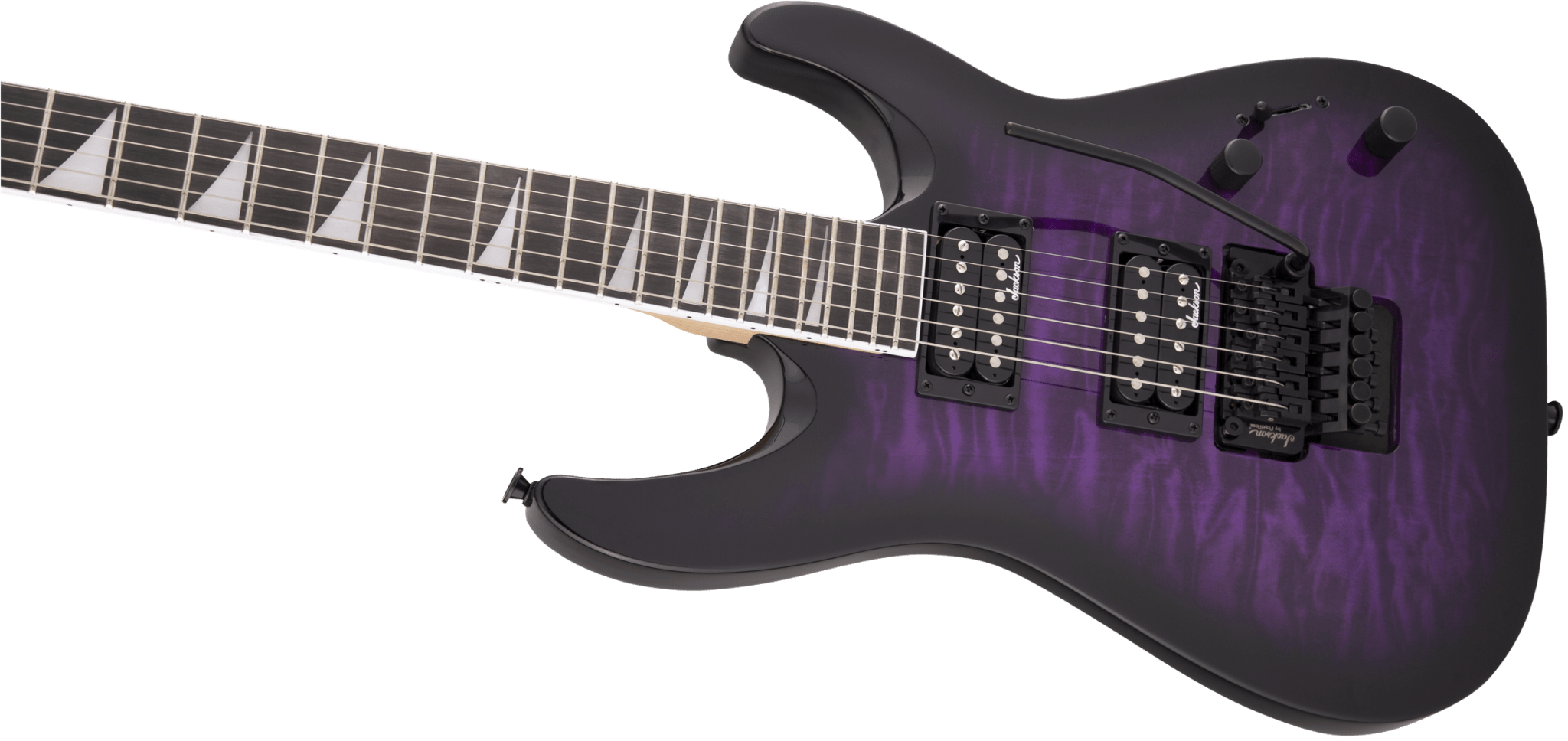 Jackson JS Series Dinky® Arch Top JS32Q DKA, Amaranth Fingerboard, Transparent Purple Burst by FMIC