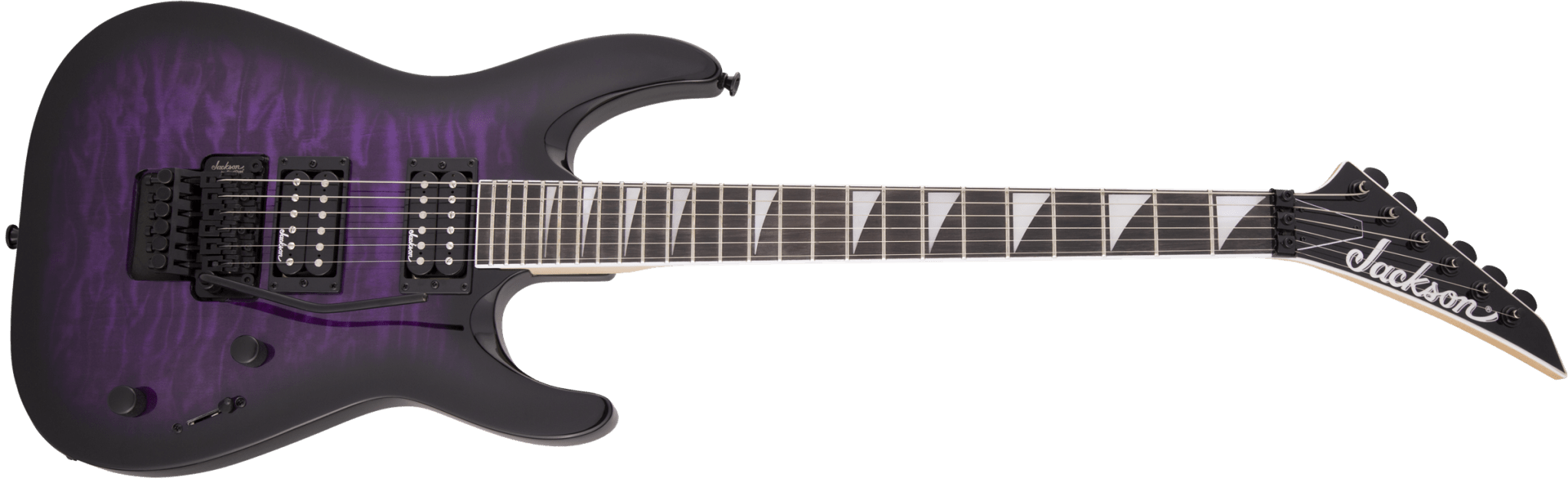 Jackson JS Series Dinky® Arch Top JS32Q DKA, Amaranth Fingerboard, Transparent Purple Burst by FMIC