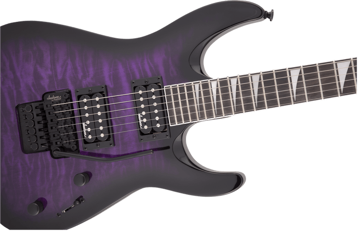 Jackson JS Series Dinky® Arch Top JS32Q DKA, Amaranth Fingerboard, Transparent Purple Burst by FMIC