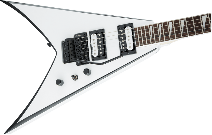 Jackson JS Series King V™ JS32, Amaranth Fingerboard, White with Black Bevels by FMIC