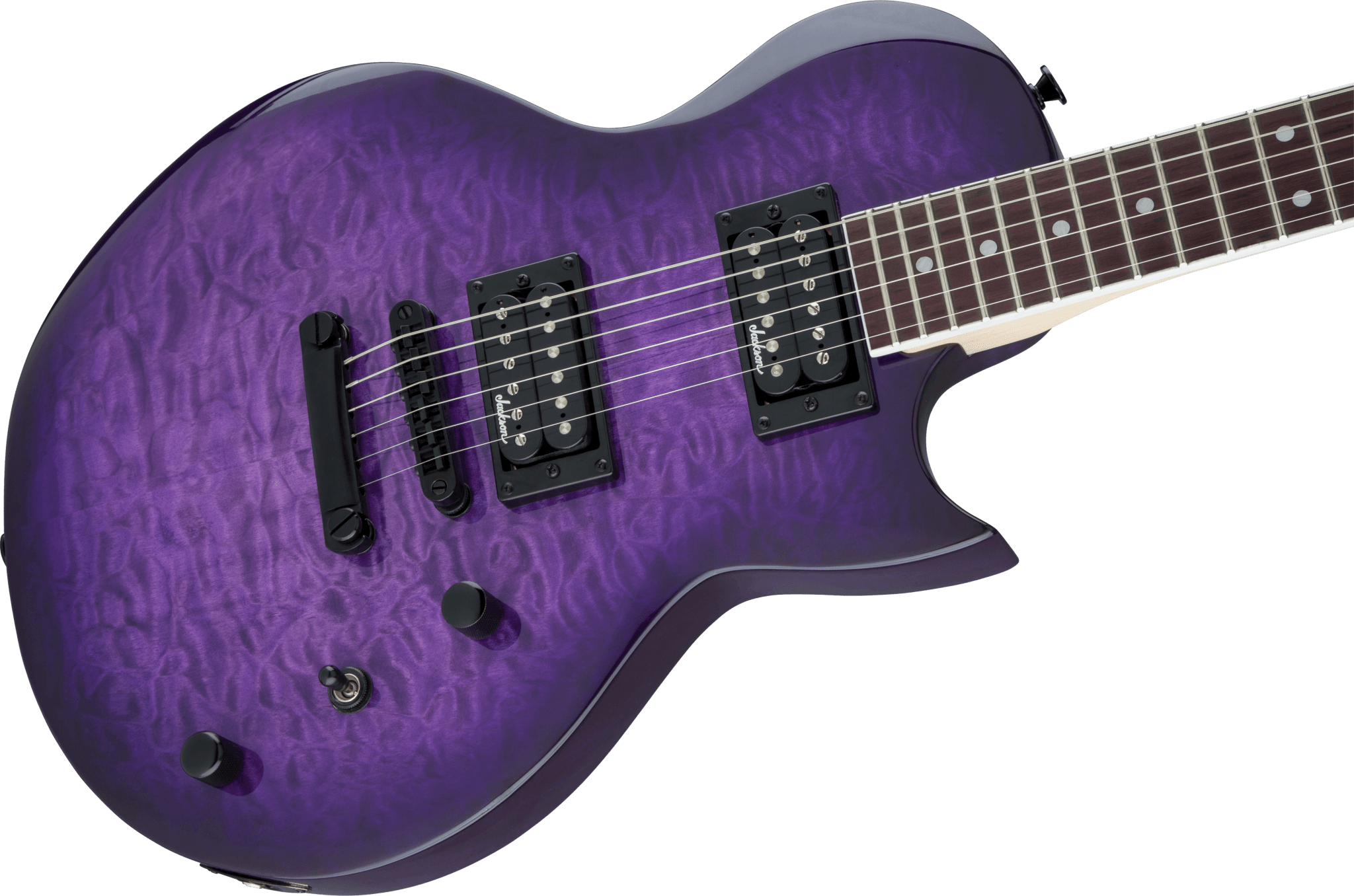Jackson JS Series Monarkh SC JS22Q, Amaranth Fingerboard, Transparent Purple Burst by FMIC