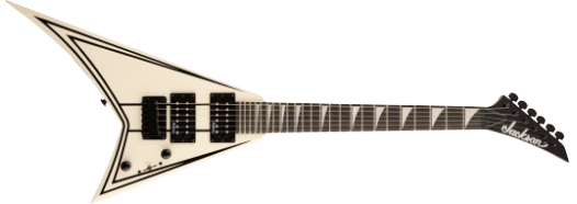Jackson JS Series RR Minion JS1XM, Amaranth Fingerboard, Snow White with Black Pin Stripes by FMIC