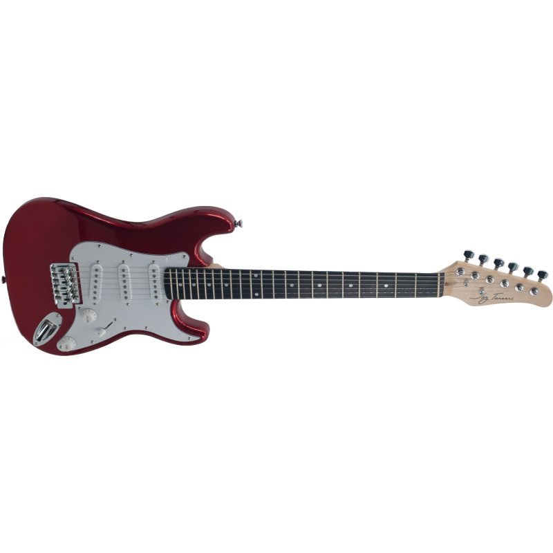 Jay Turser 3/4 Size S - Style Lightweight Electric Guitar, Red by Coast Music