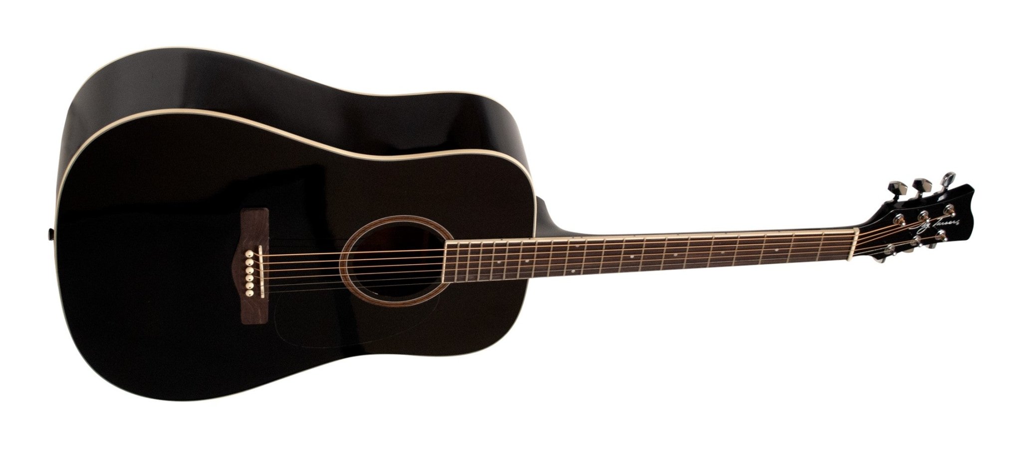 Jay Turser Dreadnought Acoustic Guitar, Full Size, Black by Coast Music