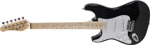 Jay Turser Left - Handed Electric Guitar, Black by Coast Music