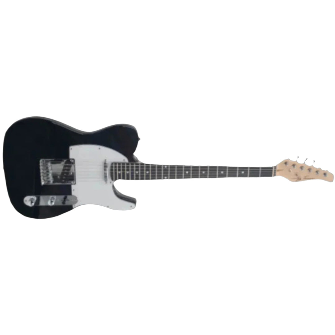 Jay Turser TL Style Lightweight Solid Body Electric Guitar, Black by Coast Music