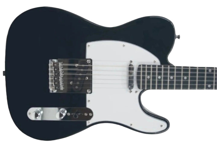 Jay Turser TL Style Lightweight Solid Body Electric Guitar, Black by Coast Music