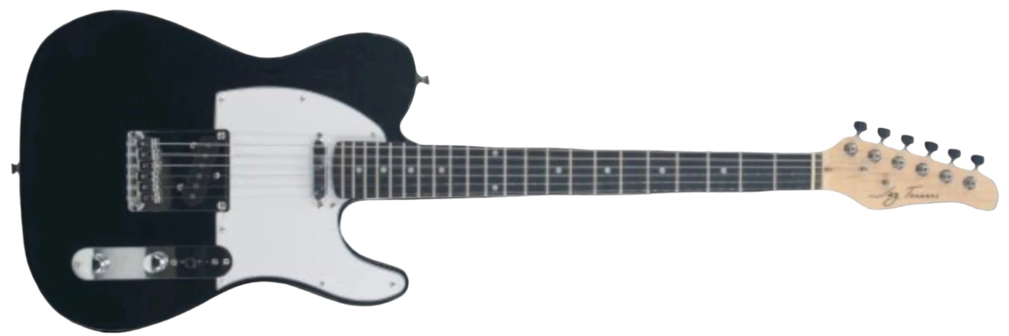 Jay Turser TL Style Lightweight Solid Body Electric Guitar, Black by Coast Music