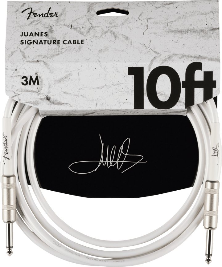 Juanes 10' Instrument Cable, Luna White by FMIC