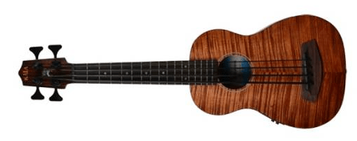 Kala U - Bass - Exotic Mahogany, Left Handed Fretted Ukulele by Coast Music