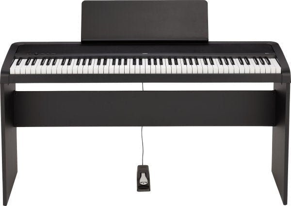 Korg 88-Key Digital Piano With Audio & MIDI USB, Black With Stand (B2PLUSSPBK) by Korg
