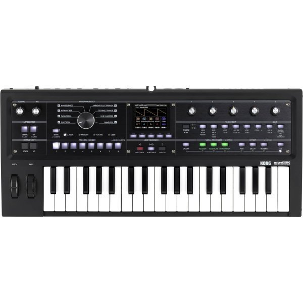 KORG Limited Edition MicroKorg 2 37 - Key Synthesizer / Vocoder with Soft Case, Metallic Black by Erikson Music