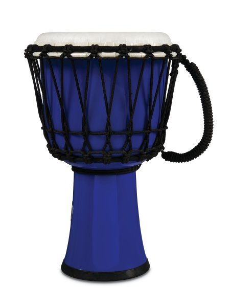 Latin Percussion World 7" Rope Circle Djembe, Blue by Coast Music