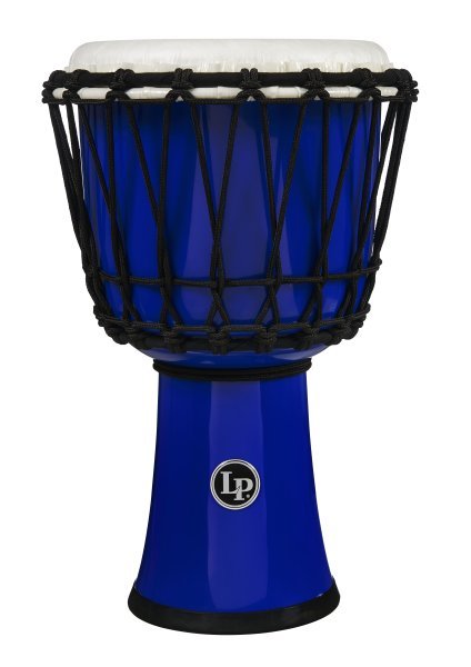 Latin Percussion World 7" Rope Circle Djembe, Blue by Coast Music