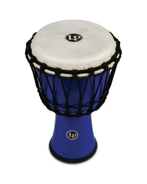 Latin Percussion World 7" Rope Circle Djembe, Blue by Coast Music