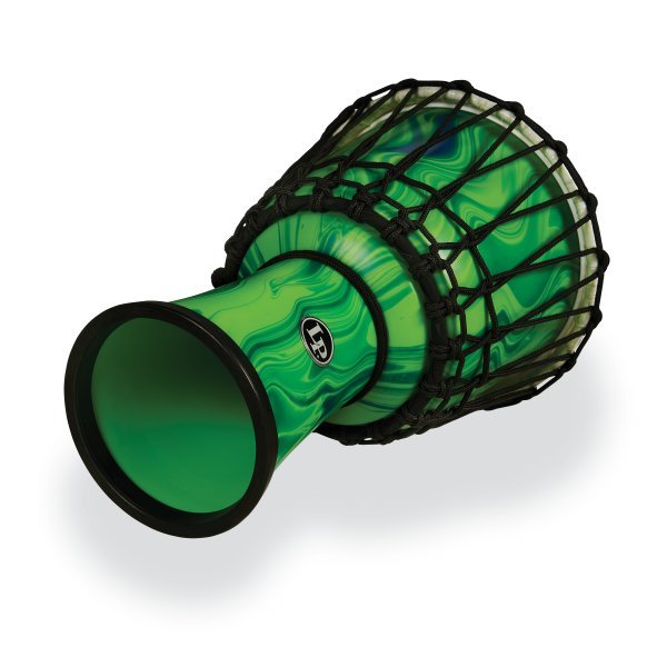 Latin Percussion World 7" Rope Circle Djembe, Green Marble by Coast Music