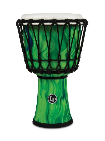 Latin Percussion World 7" Rope Circle Djembe, Green Marble by Coast Music