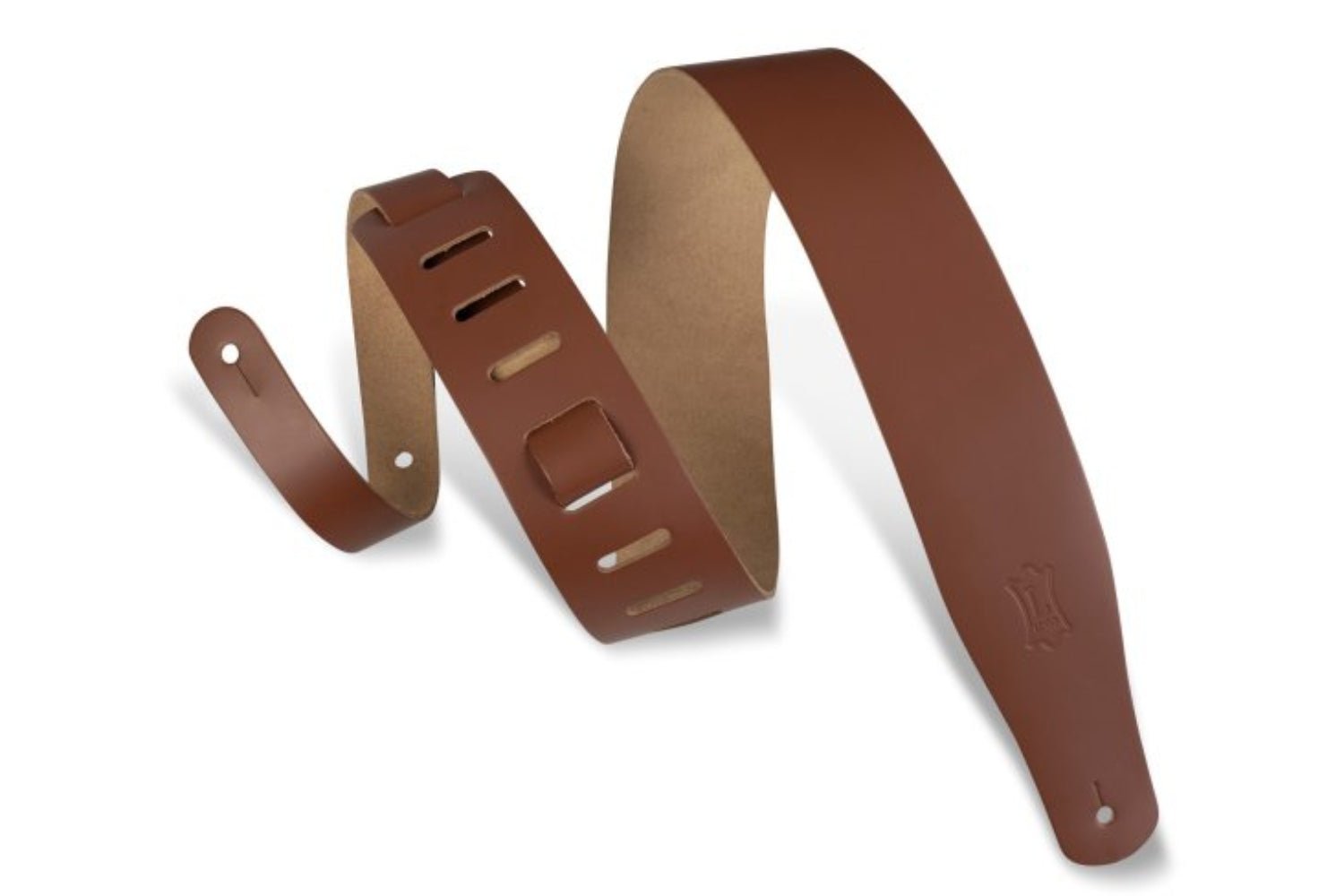 Levy's 2.5" Leather Guitar Strap, Walnut by Levy's Leathers