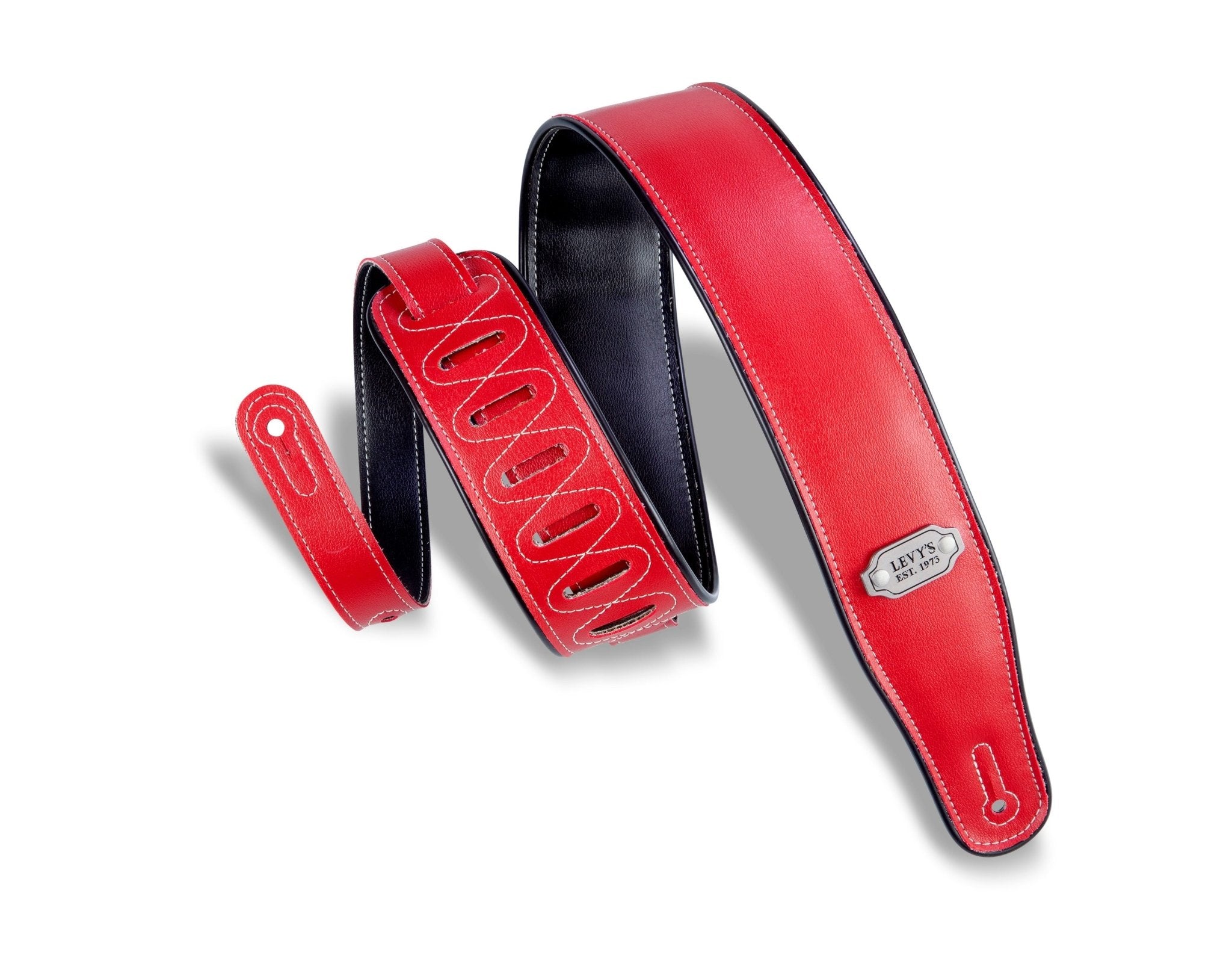 Levy's 2.75" Reversible Vinyl Strap in Red & Black by Levy's Leathers