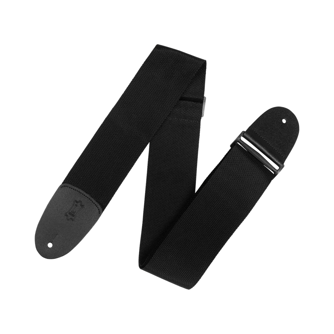 Levy's 3" Wide Poly Series Guitar Strap, Black by Levy's Leathers