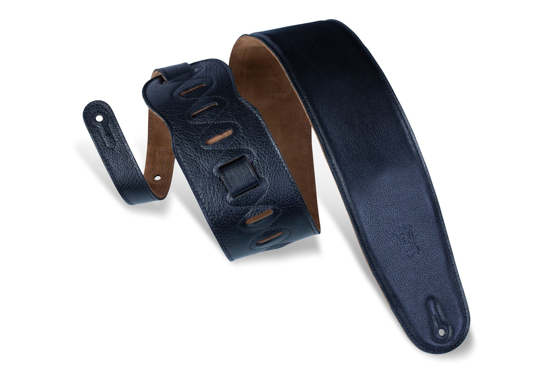 Levy's Padded Leather 3.5" Bass Strap, Black by Levy's Leathers