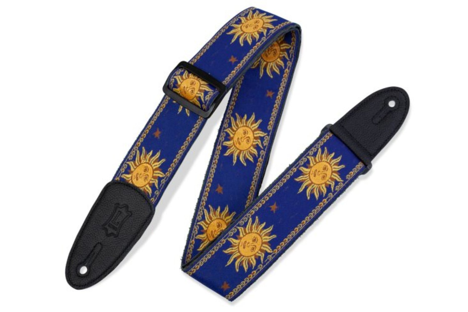 Levy's Sun Design Jacquard Weave 2" Guitar Strap, Blue by Levy's Leathers