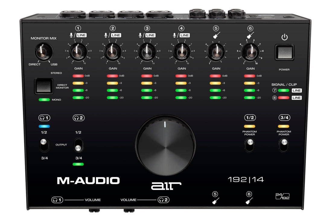 M-Audio AIR 192|14 8-In/4-Out 24/192 USB Audio Interface