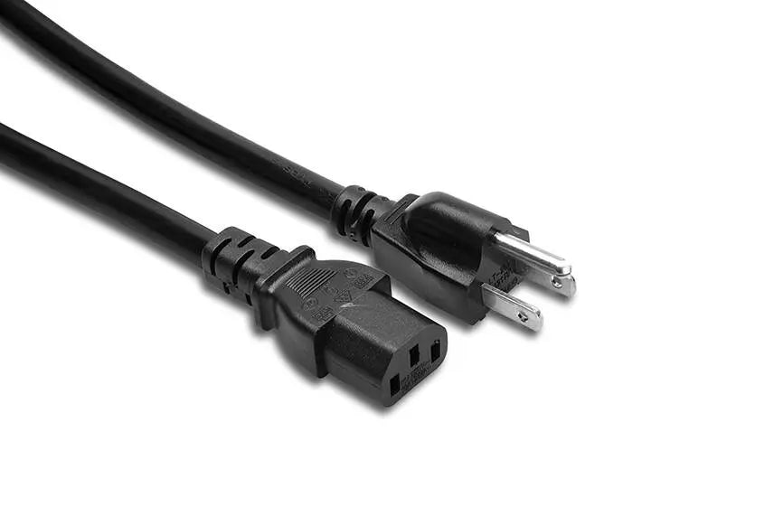 Hosa 3-Prong IEC C13 to NEMA 5-15P Power Cable - 15 foot